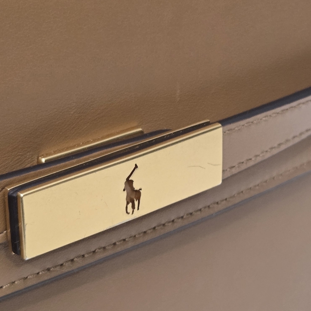 RALPH LAUREN POLO ID LEATHER SATCHEL BAG - Picture 14 of 16